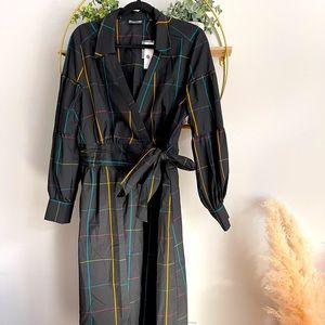 NWT NY & Co Large contemporary shirt dress with puff sleeve